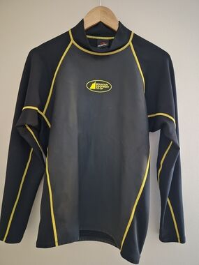 MEC Polartec Thermal Top Wetsuit Style Black Yellow Men’s M